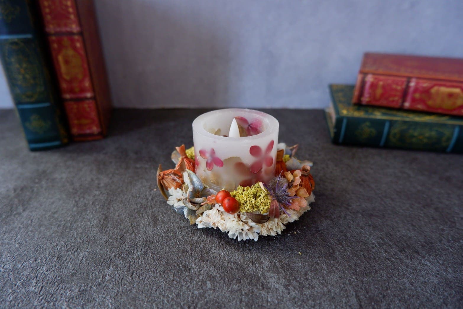 ボタニカルキャンドルランタンS ミニリースセット